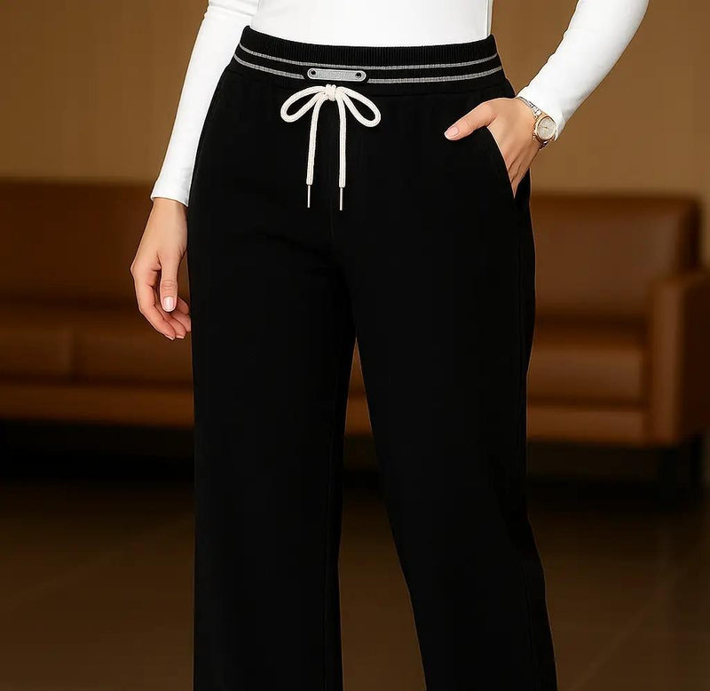 [Leve 3, Pague Só 2] Kit de 3 Calças Femininas Olina em Veludo (66% Rayon, 29% Nylon, 5% Elastano)